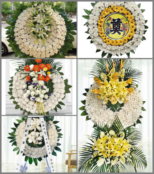 广东梅州市平远县八尺镇角坑村花圈速递